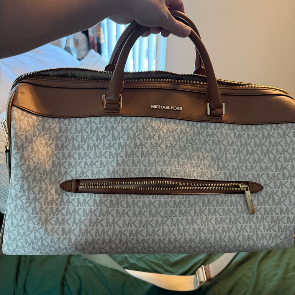 Michael Kors Tan and Cream weekender